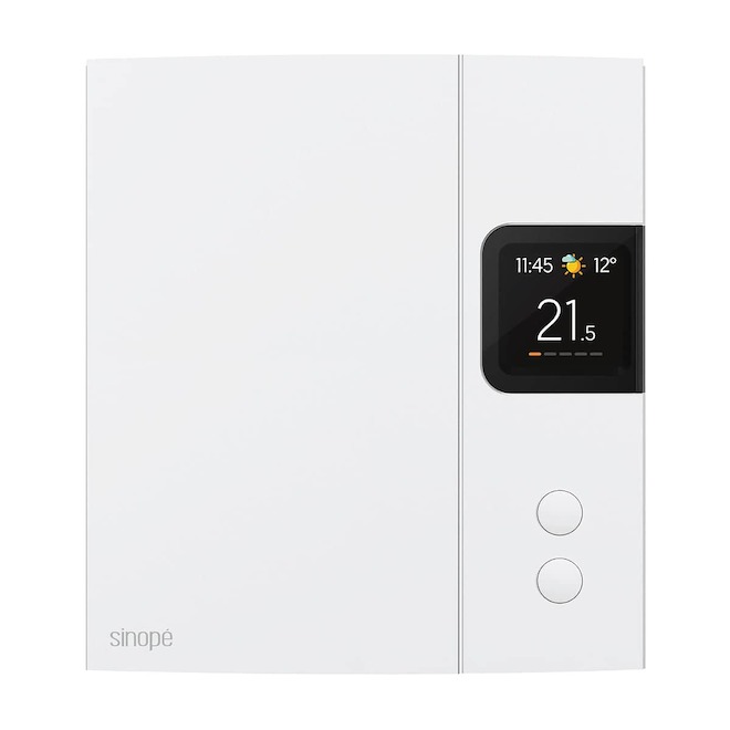 Sinopé Smart Thermostat Programmable 4000 W for Electric Baseboards with Colour Display - White