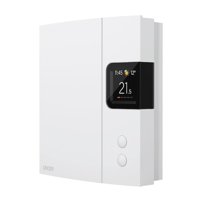 Sinopé Smart Thermostat Programmable 4000 W for Electric Baseboards with Colour Display - White