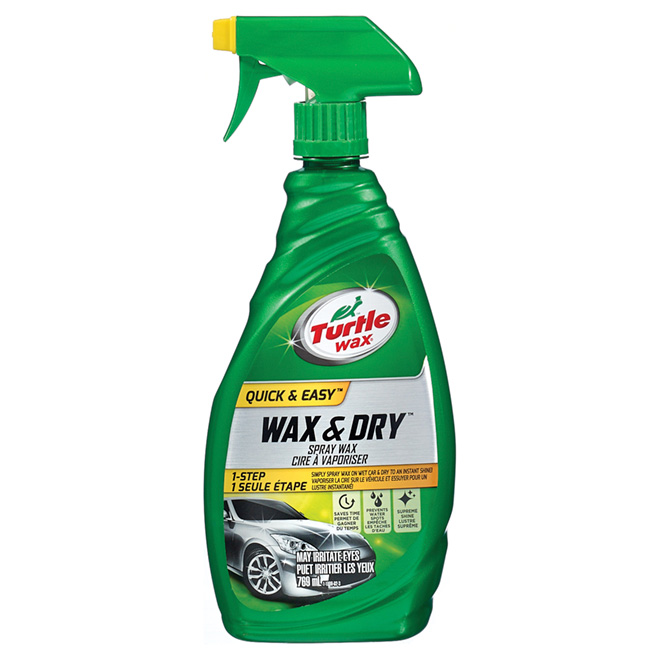 Nettoyant à la cire de carnauba en aérosol pour automobile Turtle Wax, contient des polymères protecteurs, 780 ml