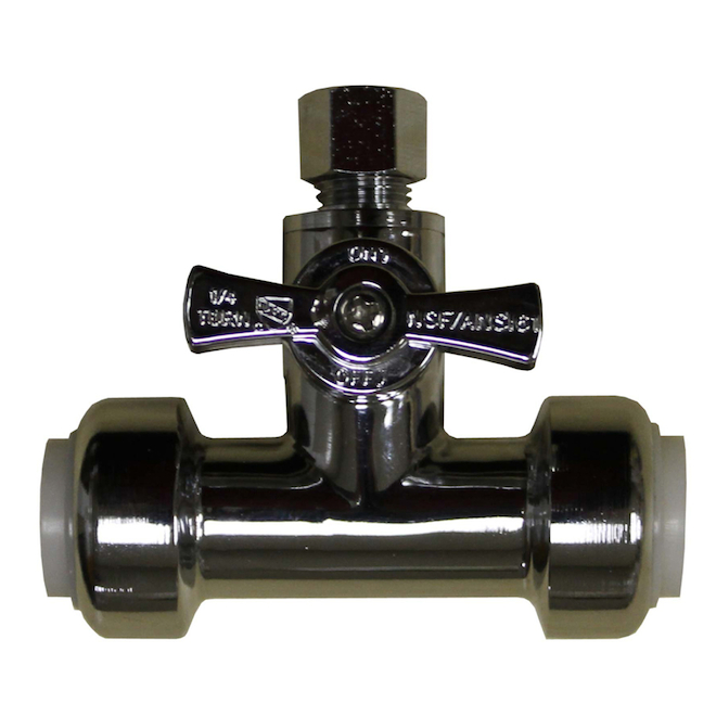 Waterline 1/2-in x 1/2-in x 3/8-in Compression Valve
