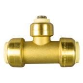 Waterline 3/4-in x 3/4-in x 1/2-in Brass Quick Connect Tee