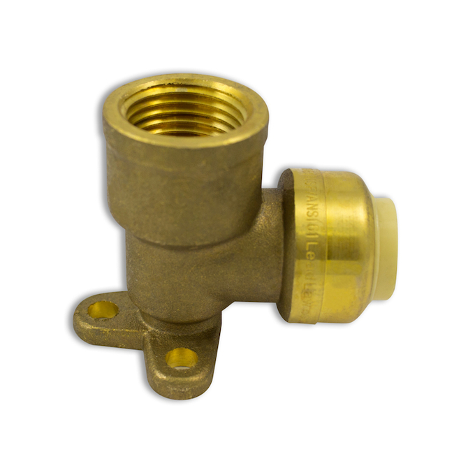 Waterline 1/2-in x 1/2-in diameter Brass Drop Ear Elbow