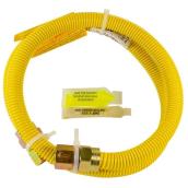 Waterline Gas Hose Yellow 3/4-in FIP x 3/4-in MIP (1/2 FIP tap) x 5/8-in OD x 48-in