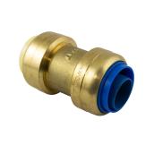Waterline PushNConnect 1/2-in PEx x 1/2-in PB Brass Coupling