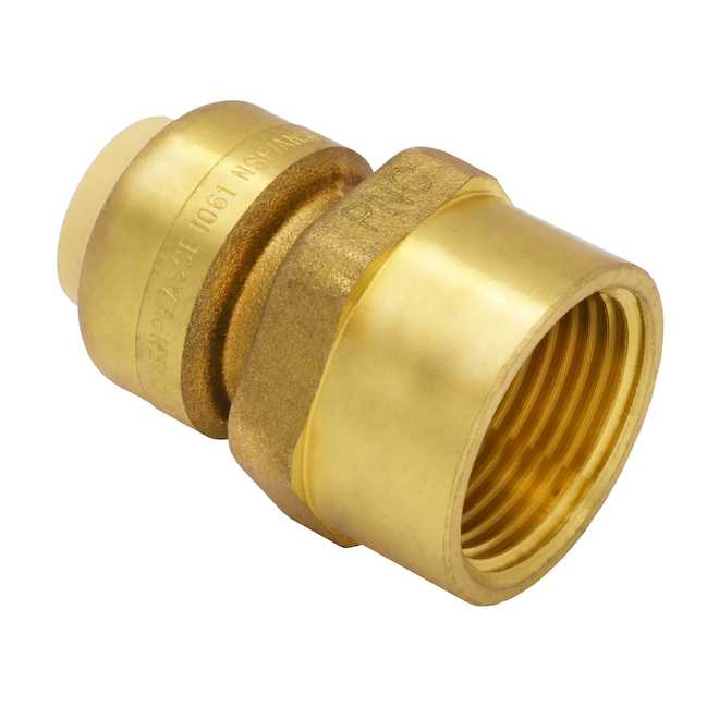 Waterline 1/2 x 3/4-in Gold Female Adapter