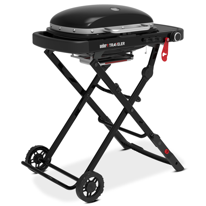 Weber Traveler 12,000-BTU Black Portable BBQ