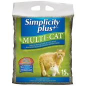 Litière pour plusieurs chats Simplicity Plus+, 15 kg
