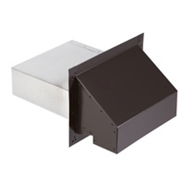 Daoust Wall Cap Vent Hood - Metal - Brown - 3-1/4-in W x 10-in L