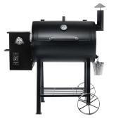 Barbecue à granulés de bois, 820 po², noir