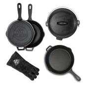 Pit Boss 6-Piece Cast Iron Skillet Kit - Black