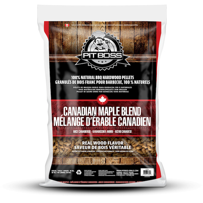 Granules de bois pour barbecue Pit Boss, mélange d'érable canadien 100% naturel, 40 lb