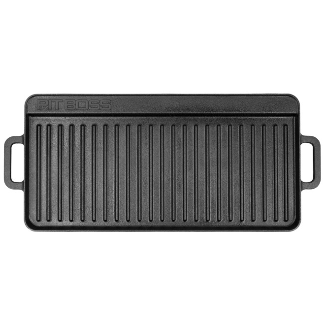 Pit Boss Black Cast Iron Reversible Cooking Griddle  - 20-in