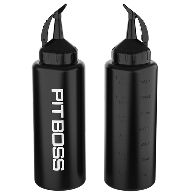 Bouteille souple noir en plastique de Pit Boss, 2/pqt