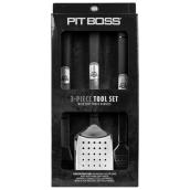 Pit Boss 3-Pc Soft-Touch Stainless Steel Grilling Tool Set