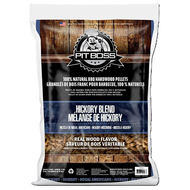 Pit Boss BBQ Hardwood Pellets Hickory Blend 100 % Natural - 20-lb