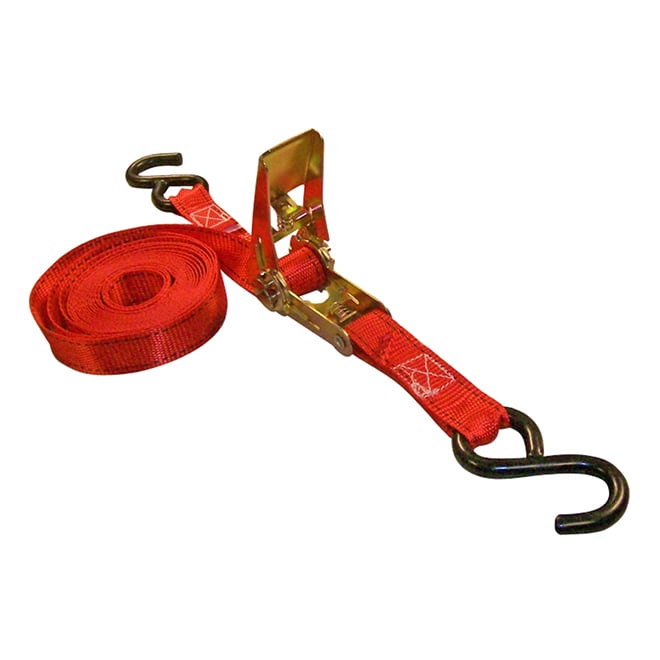 Sangle à Cliquet Rouge – 1 X 10 Pieds – Pour Arrimage Et Transport
