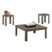 Coffee Table with End Tables Set - Dark Taupe