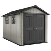 Keter Oakland 7.5-ft x 11-ft Grey Resin Storage Garden Shed