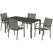 Ensemble à dîner pour patio Manhattan, taupe, 5 pièces
