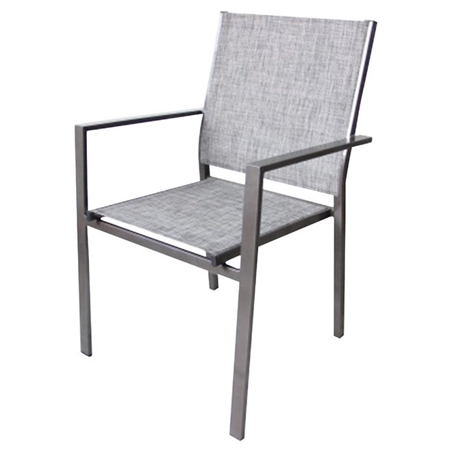 Stackable Patio Dining Chair Manhattan Taupe Kfd89007 Cubn Rona