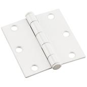 Onward Full Mortise Butt Hinges - Steel - White - 3-in - 2-Pack