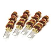 Brochettes doubles, acier inoxydable, 14