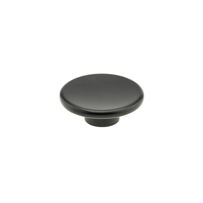 Bouton d'armoire rond Richelieu noir mat