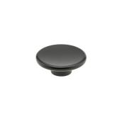 Bouton d'armoire rond Richelieu noir mat