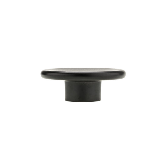 Bouton d'armoire rond Richelieu noir mat