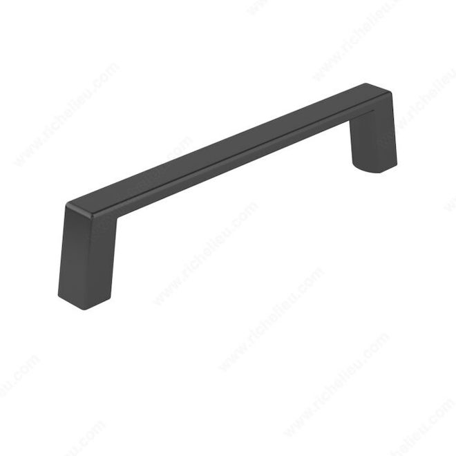 Richelieu 4-in Contemporary Matte Black Cabinet Pull