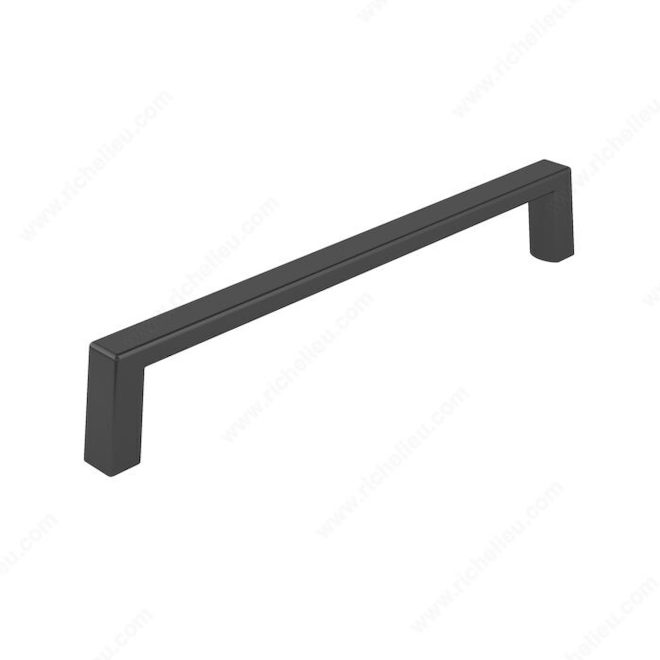 Richelieu 6-in Contemporary Matte Black Cabinet Pull