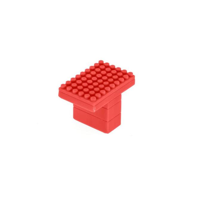 Richelieu Rectangular Cabinet Knob (Red)