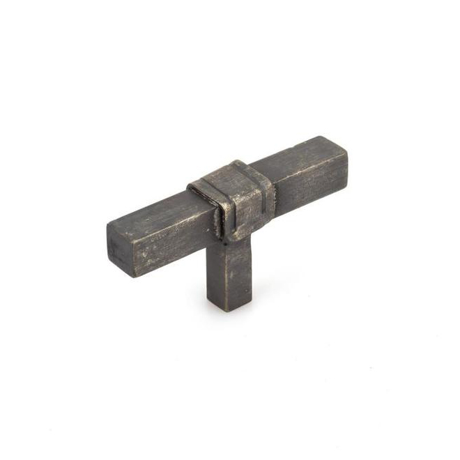 Richelieu Rectangular Cabinet Knob (Matte Black Iron)