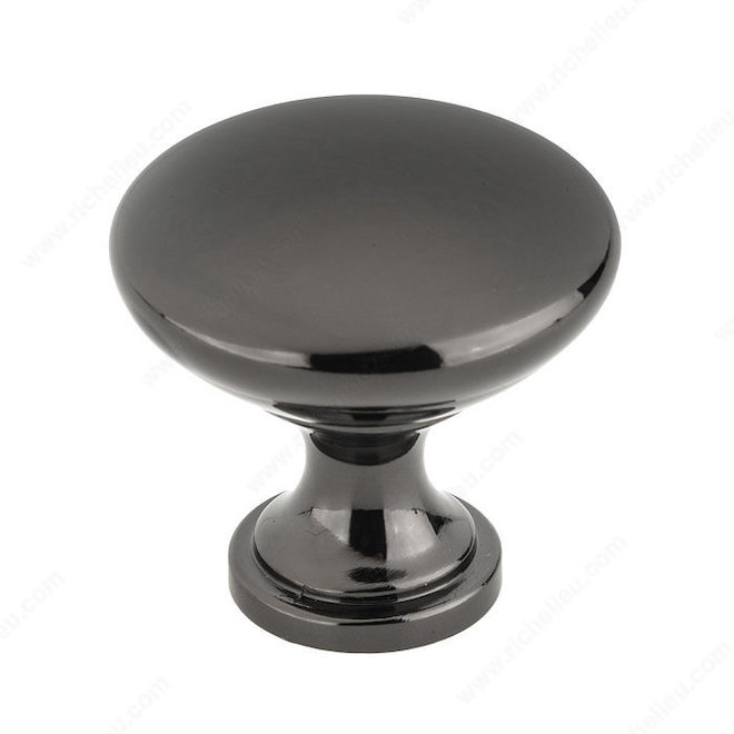 Richelieu Traditional Metal Knob - 30-mm - Black Nickel