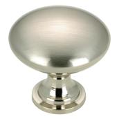 Bouton d'armoire Richelieu à champignon (nickel brossé)