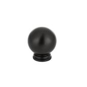 Bouton d'armoire rond Richelieu (noir mat)