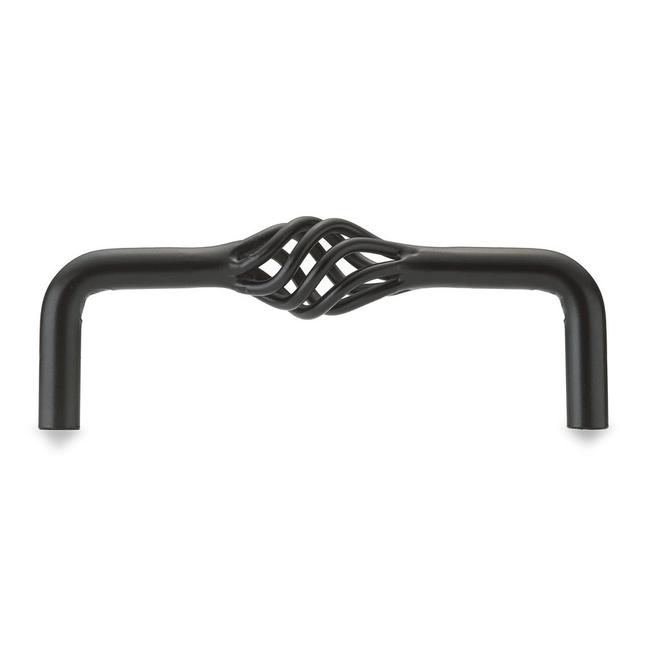 Richelieu 4-in Traditional Matte Black Cabinet Pull