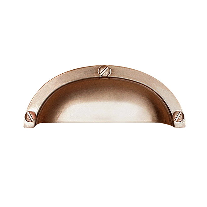 Richelieu Traditional Metal Cup Pull Handle - 96 mm - Polished Copper