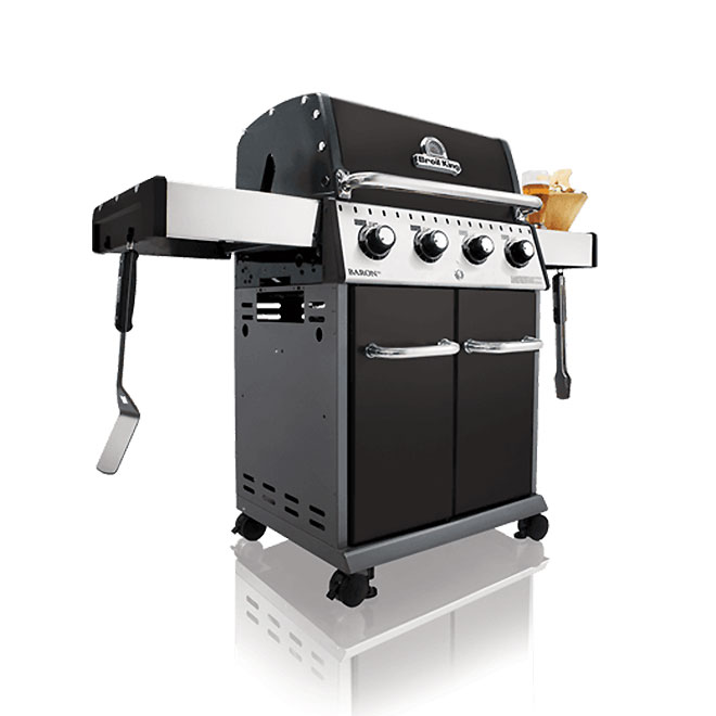 BROIL KING Barbecue au gaz propane, 40 000 BTU, 644 po², noir et acier