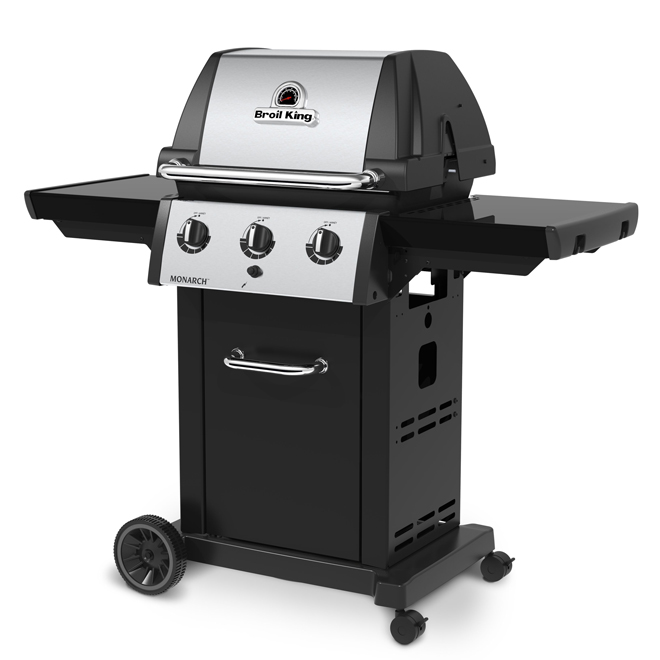 Broil King Monarch 320 30,000-BTU 3-Burner Black Propane Gas BBQ