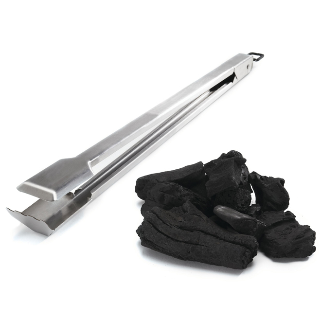 GrillPro Stainless Steel Charcoal Tongs - 20-in