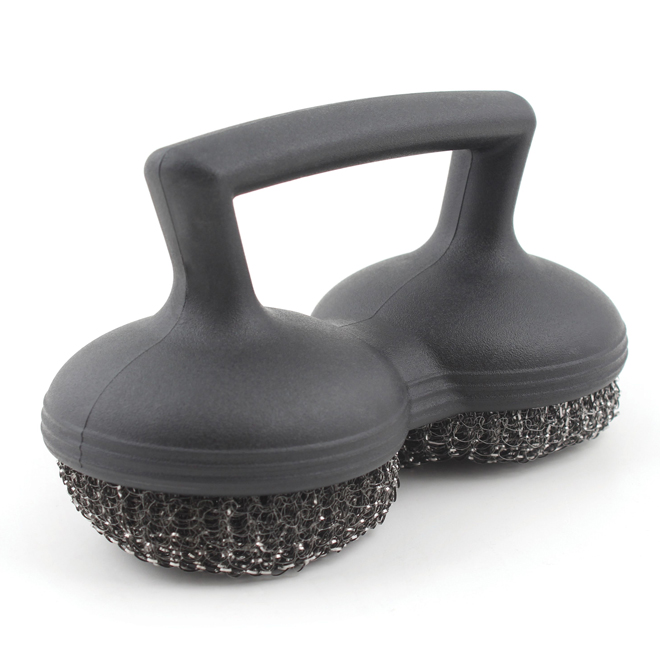 Brosse à récurer par GrillPro en laine d'acier 7,25 x 3,5 po