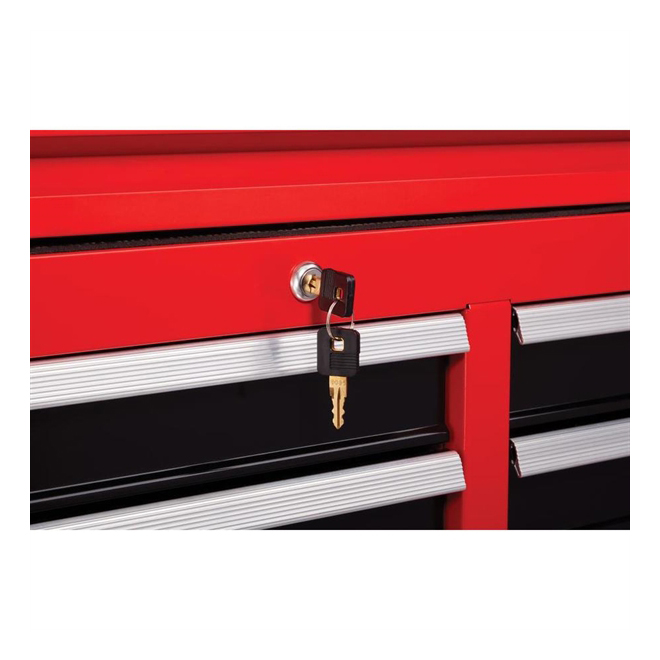 Tool Chest - 4 Drawers - 26" x 16" x 24.5" - Red and Black