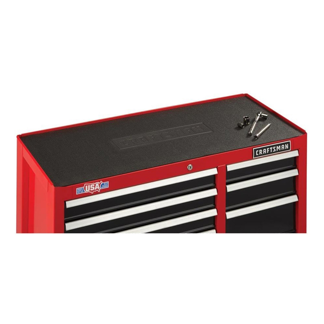 Tool Cabinet - 10 Drawers - 41" x 18" x 37.5" - Red and Black