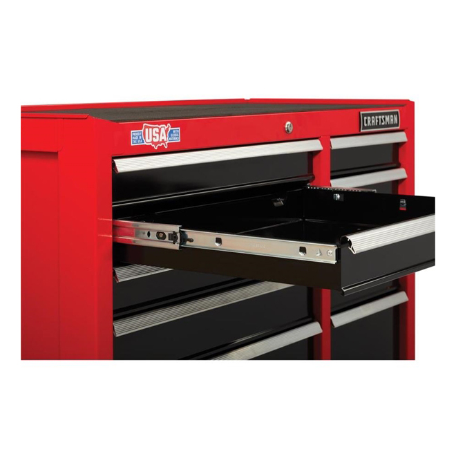 Workbench - 6 Drawers - 41" x 18" x 34" - Red and Black