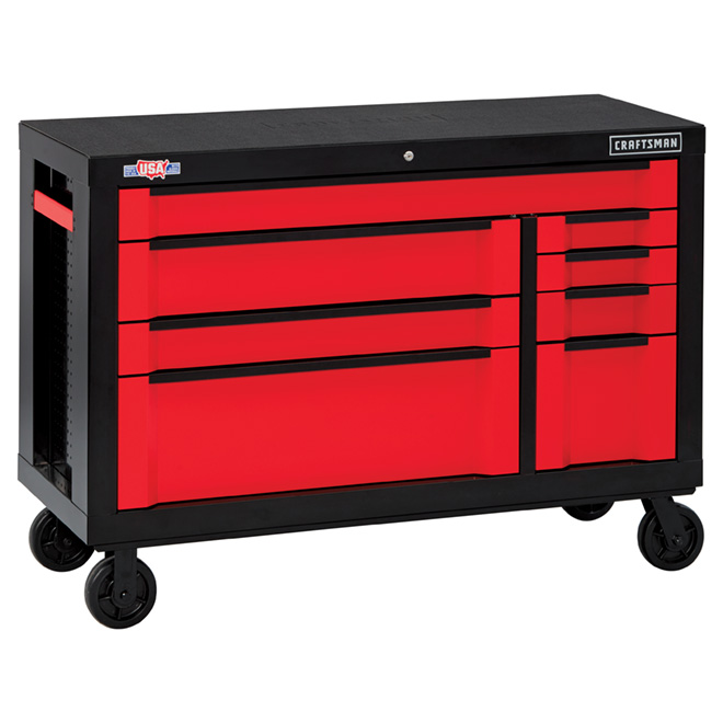 CRAFTSMAN 8-Drawer Cabinet - 54-in - Red and Black