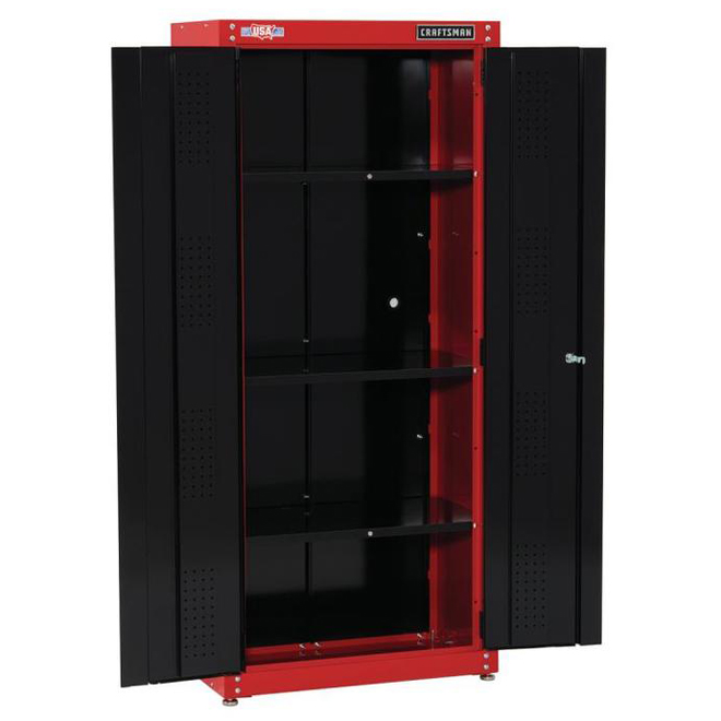 Garage Storage Cabinet - 74" - Red and Black