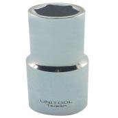 Unitool Regular Socket - Chrome Finish - Steel - 3/8-in Drive x 5/8-in W - 1 Per Pack