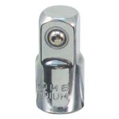 Unitool Ratchet Socket Adaptor - Chromium Finished Steel - Versatile - 1/4-in Female x 3/8-in Male Drive