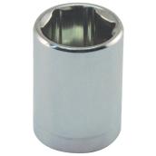 Unitool Regular Socket - Chrome Finish - Steel - 1/4-in Drive x 6-mm W - 1 Per Pack